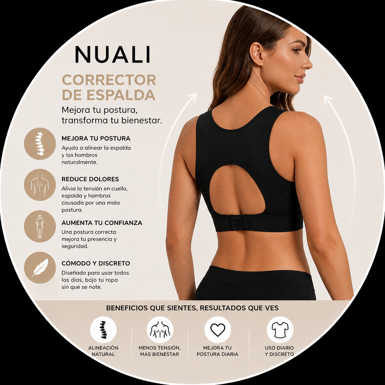 Bra corrector de espalda vista trasera