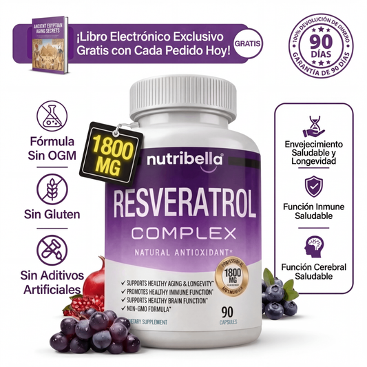 Complejo de Resveratrol 1800mg - 90 cápsulas