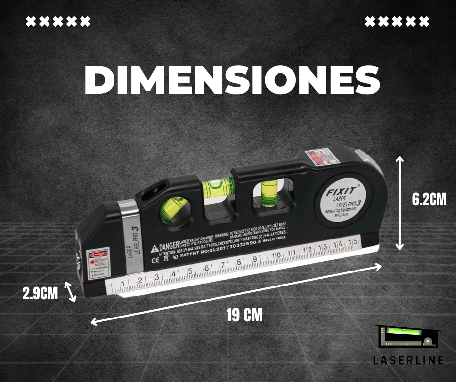 Nivel Láser Multifuncional con Cinta Métrica – Precisión Fácil en Cada Medida
