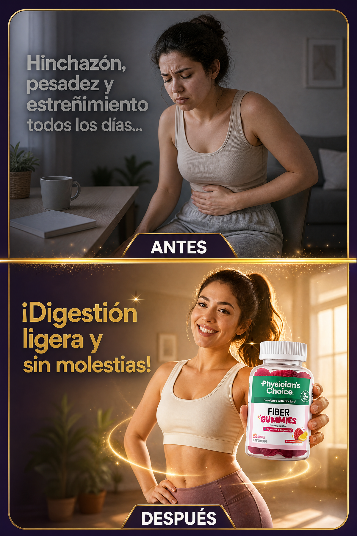 Gomitas de Fibra Digestiva — Nueva Presentación 60 Unidades