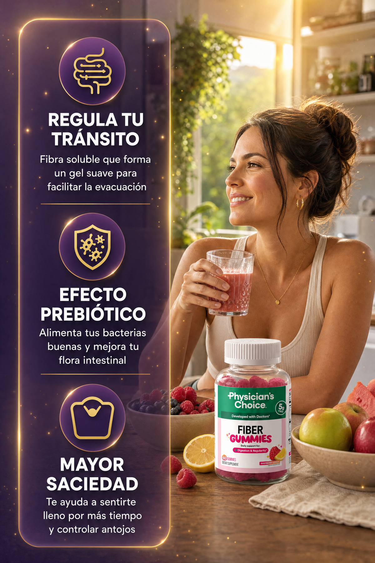 Gomitas de Fibra Digestiva — Nueva Presentación 60 Unidades