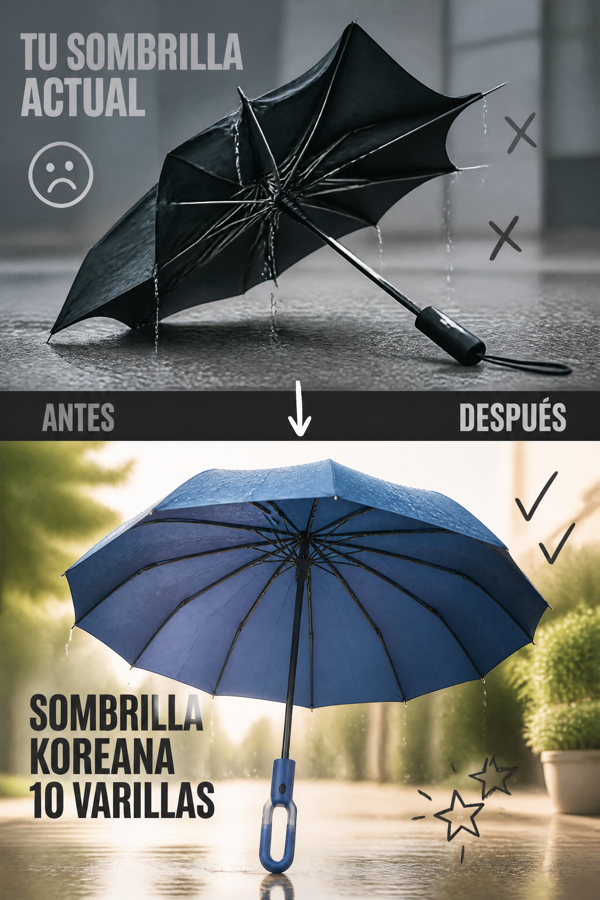 Sombrilla Koreana Automática