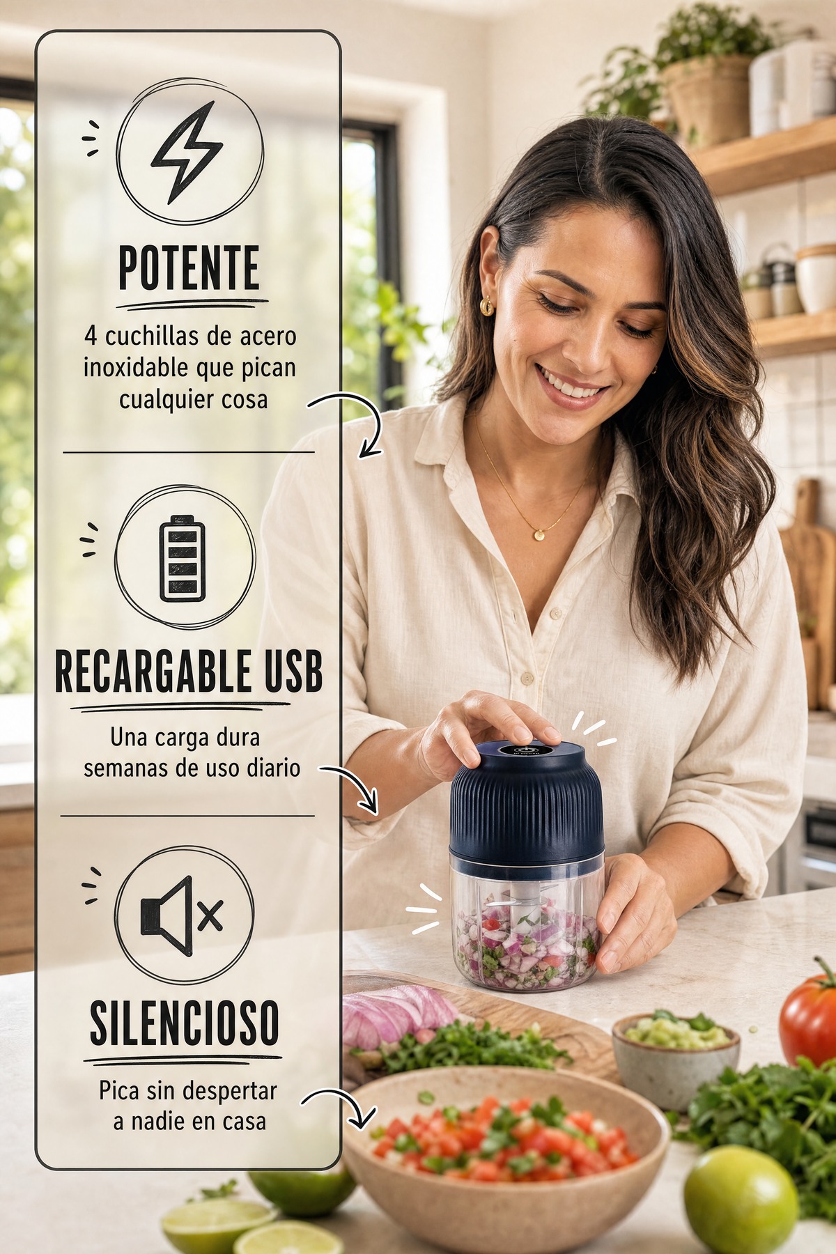 Triturador de Alimentos Eléctrico