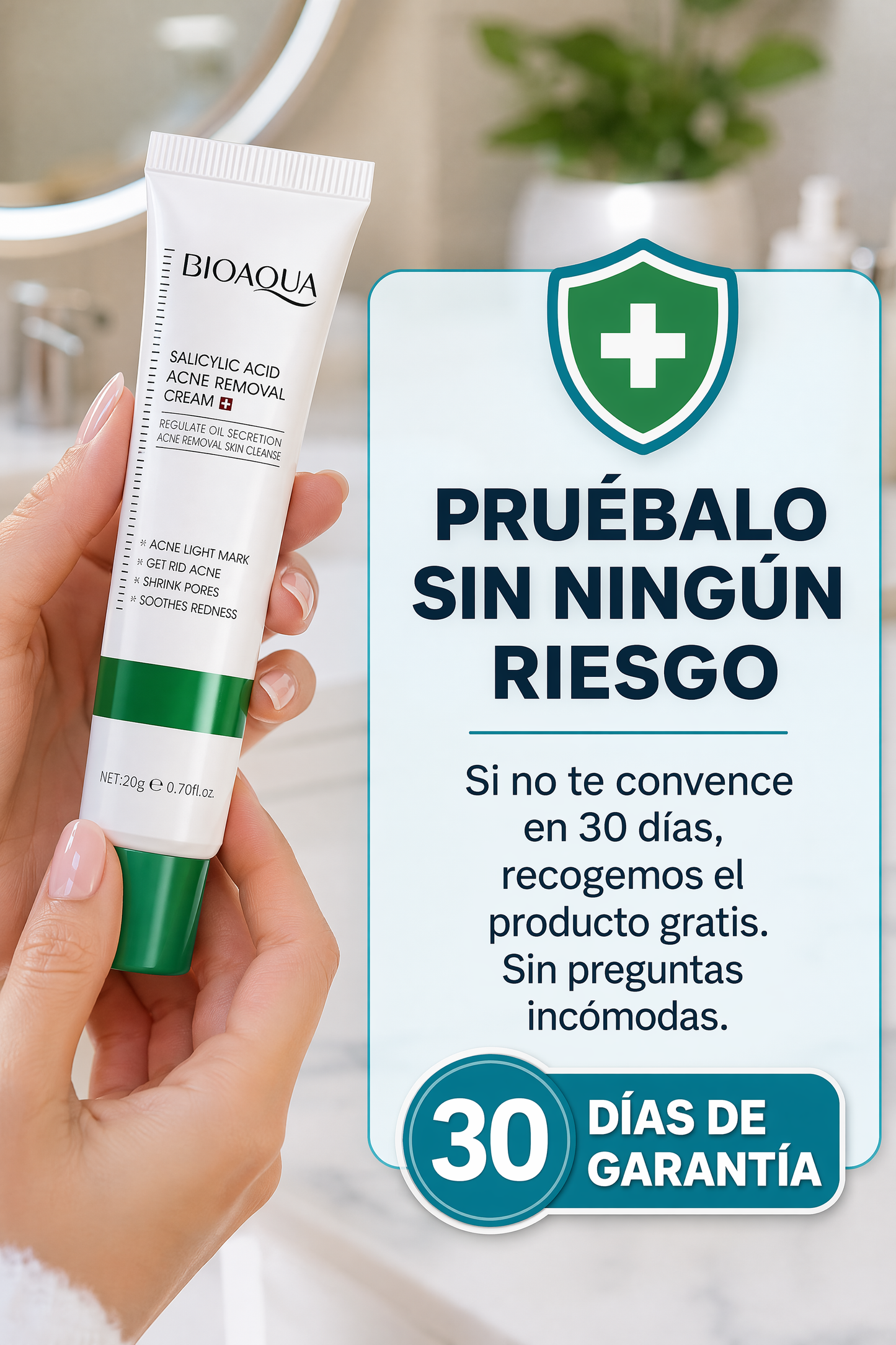 Crema Antiacné Bioaqua - Garantía