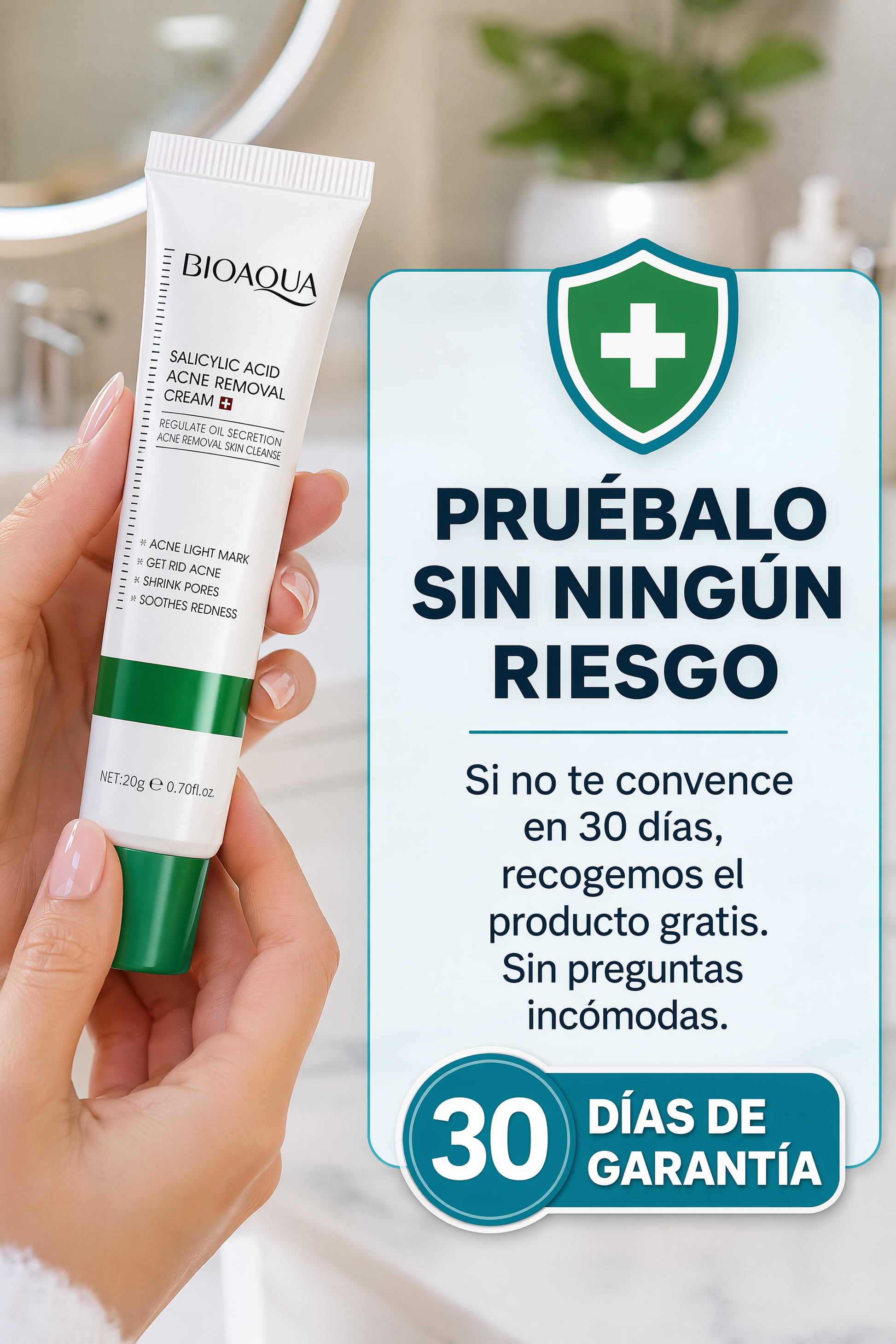 Crema Antiacné Bioaqua - Garantía