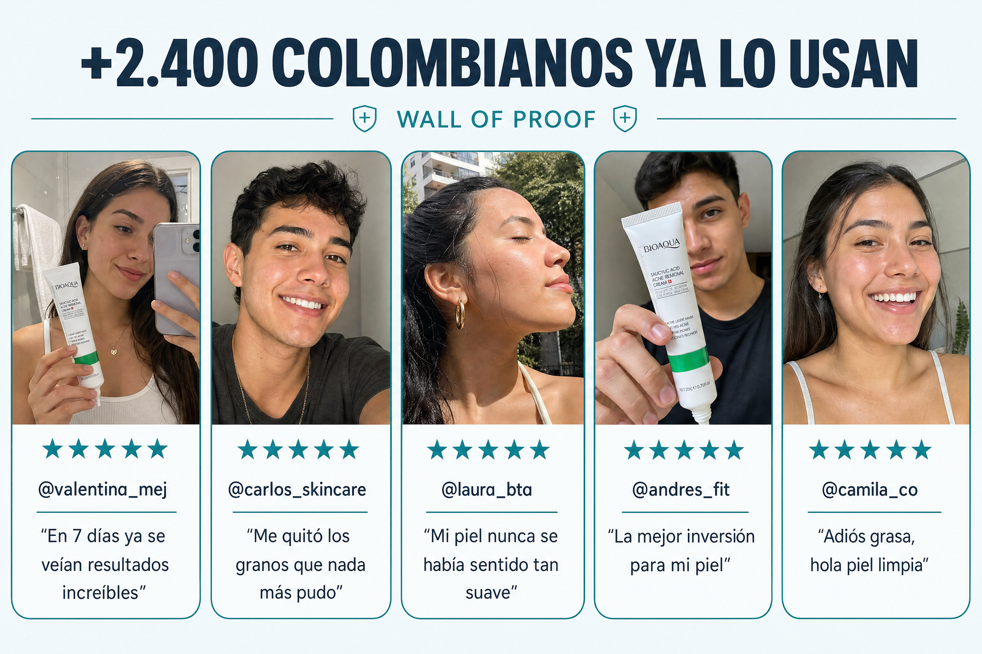 Crema Antiacné Bioaqua - Testimoniales