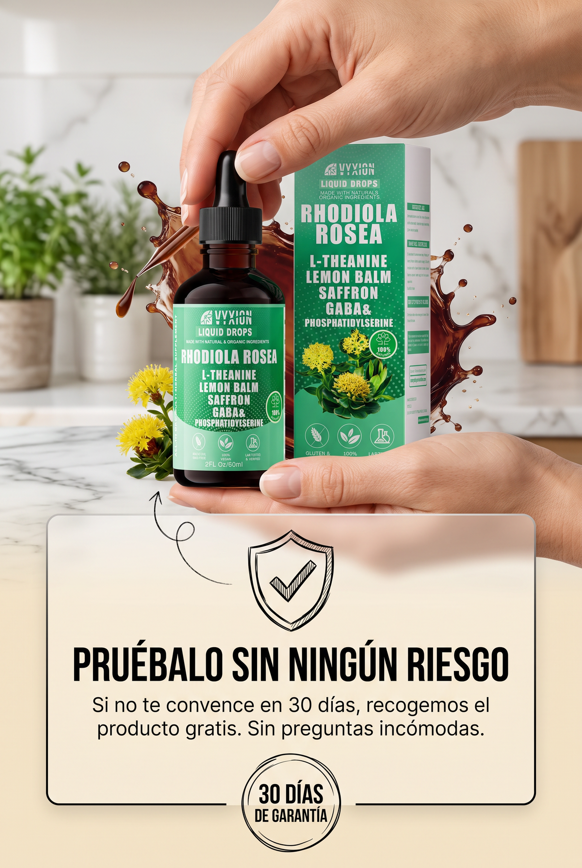 Gotas Líquidas de Rhodiola Rosea 10 en 1