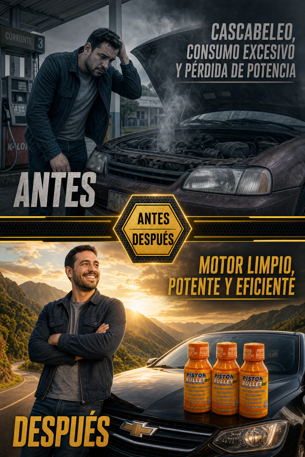 Piston Bullet Bio � Aditivo de Gasolina 3x1 (3 Botellas al Precio de 1)