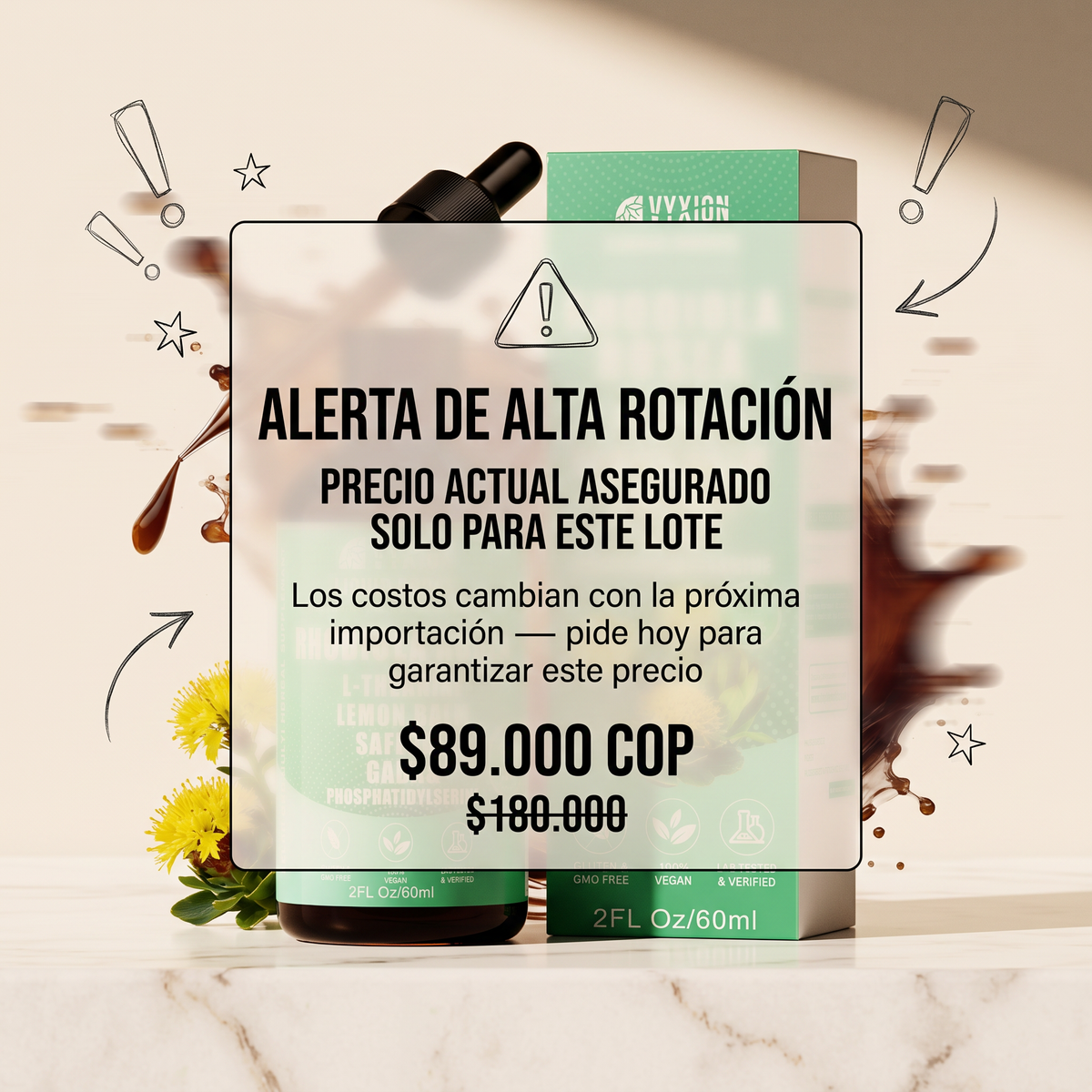 Gotas Líquidas de Rhodiola Rosea 10 en 1