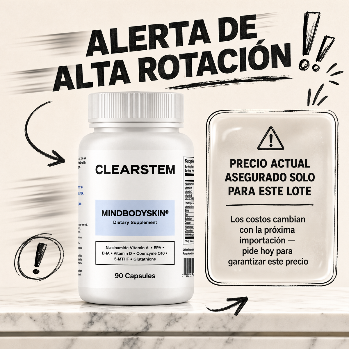 ClearStem — Suplemento Anti-Acné