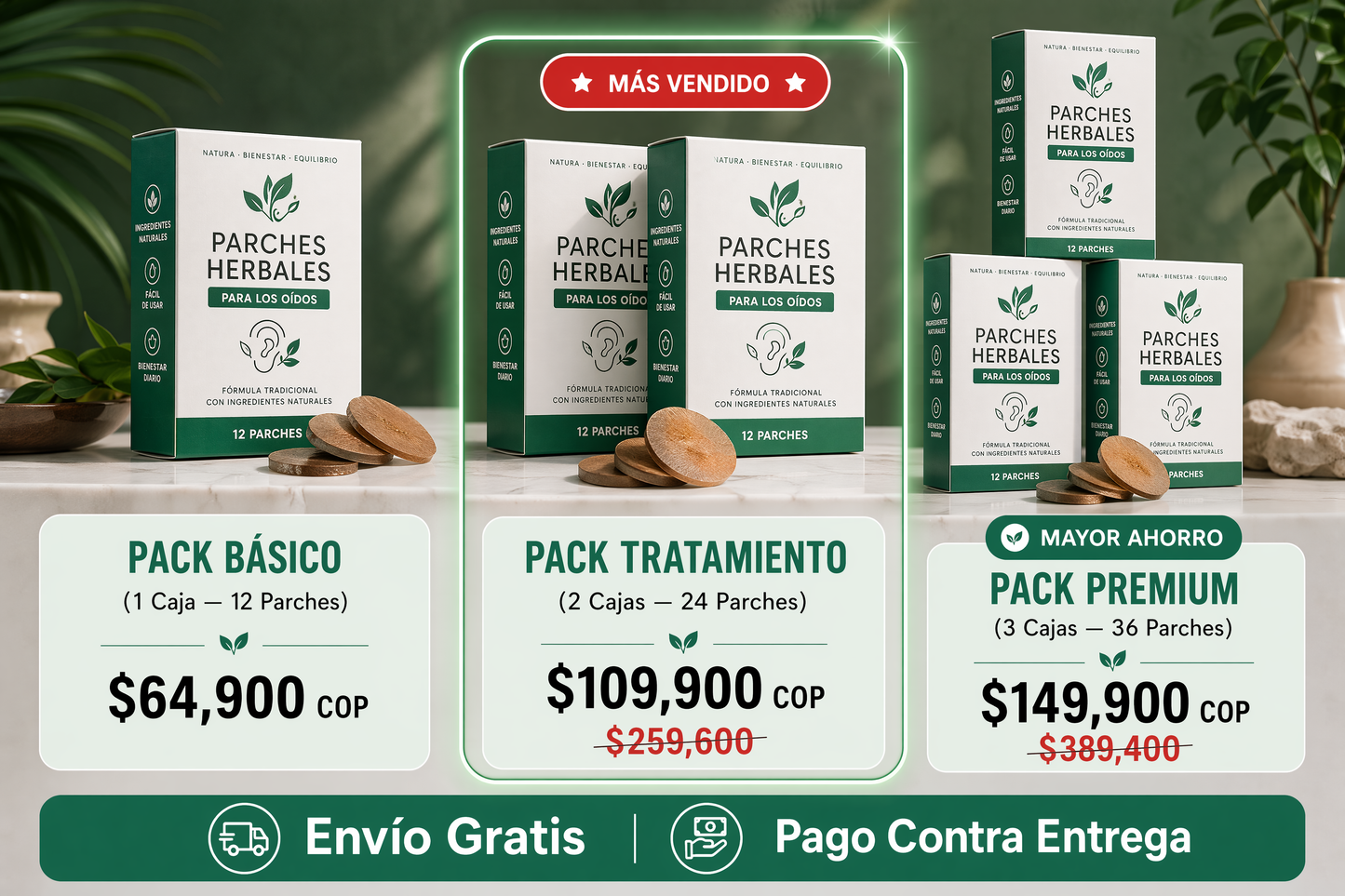 Packs y precios - Pack Básico, Tratamiento y Premium