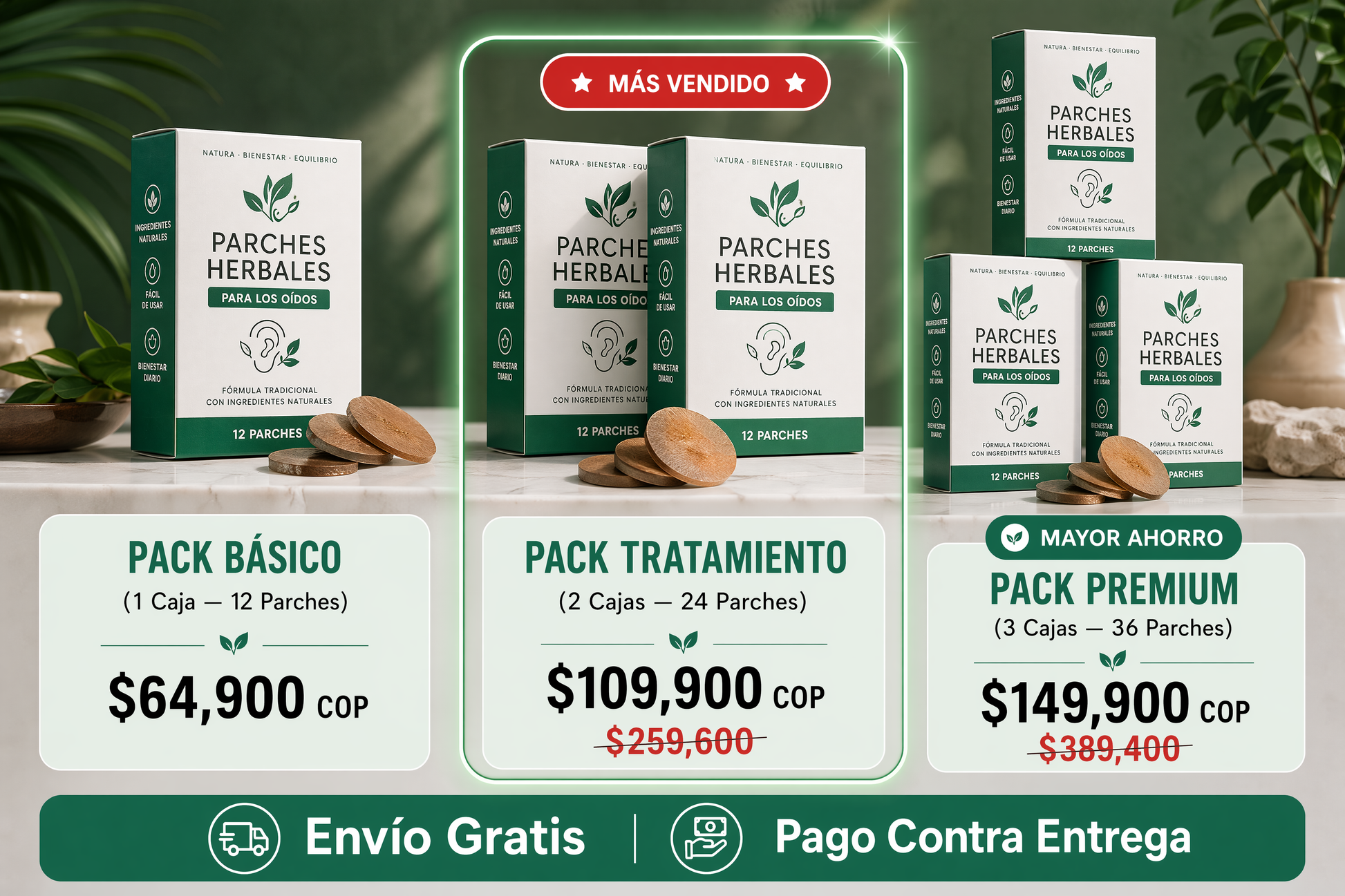 Packs y precios - Pack Básico, Tratamiento y Premium