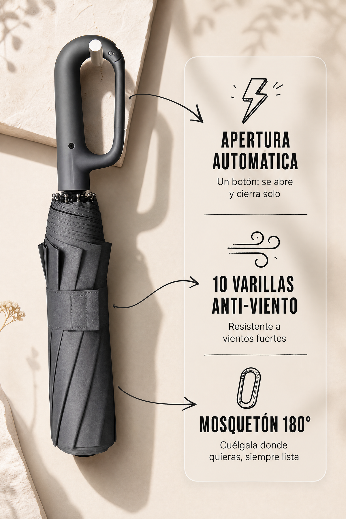 Sombrilla Koreana Automática