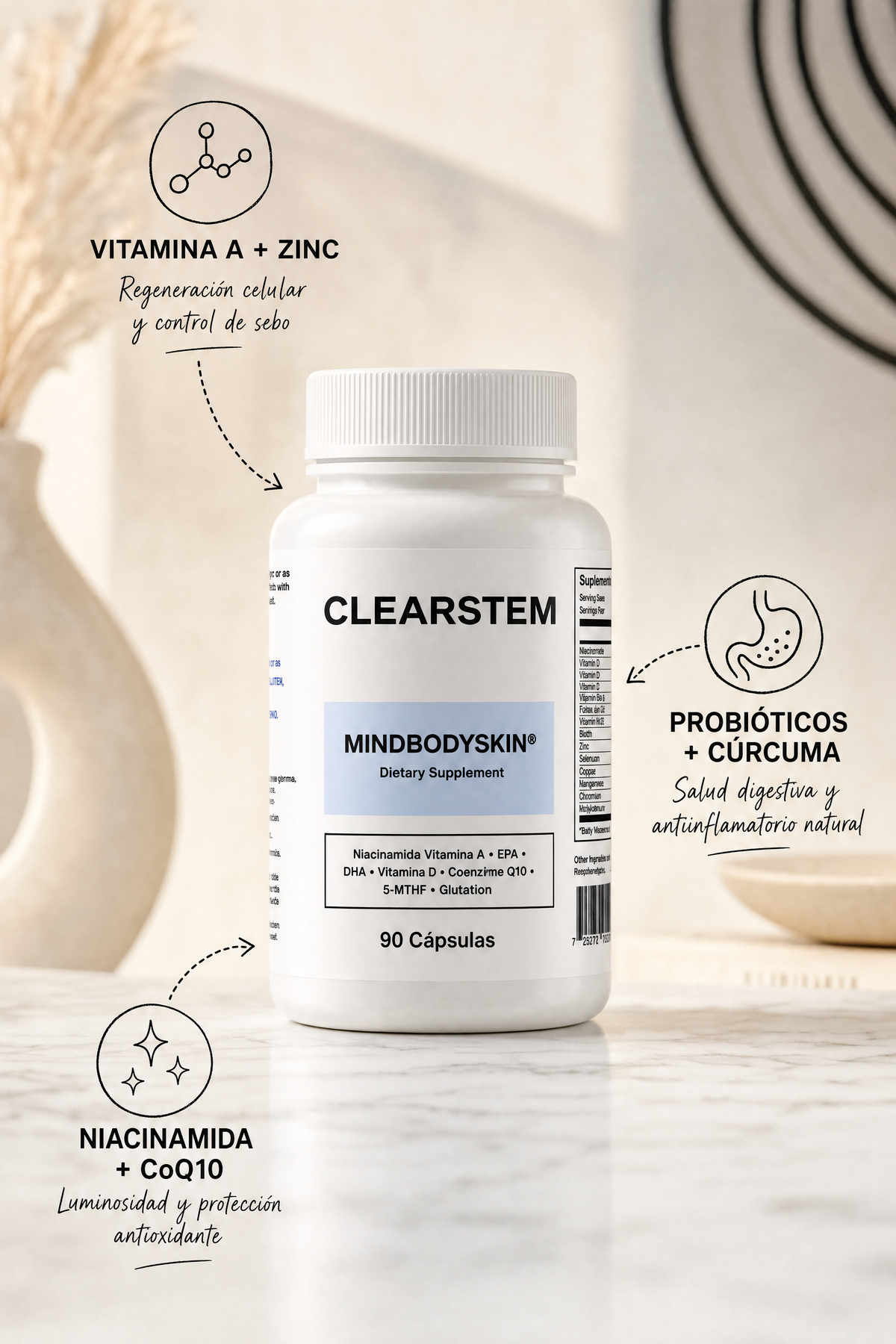 ClearStem — Suplemento Anti-Acné