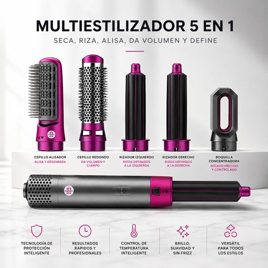 Multiestilizador 5 en 1 - accesorios