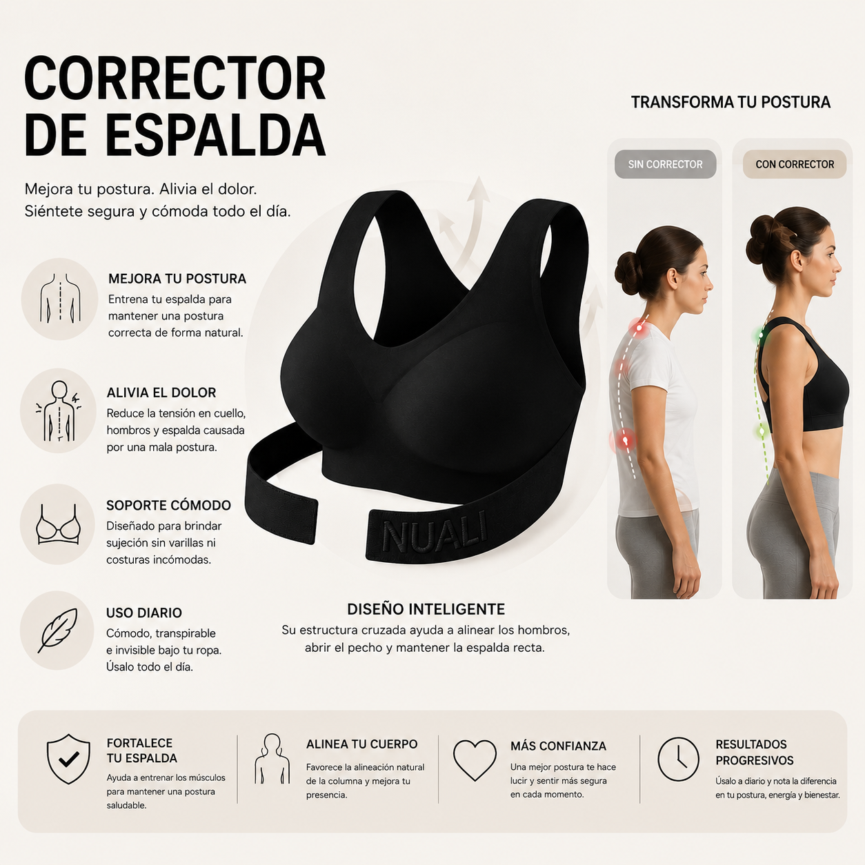 Corrector de espalda - transforma tu postura